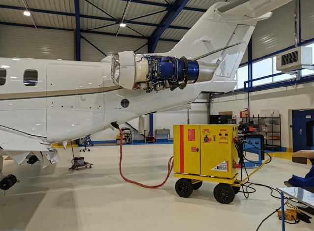 e-GPU atelier maintenance avion Pilatus PC24